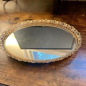 Vintage Mirrored Trinket Tray